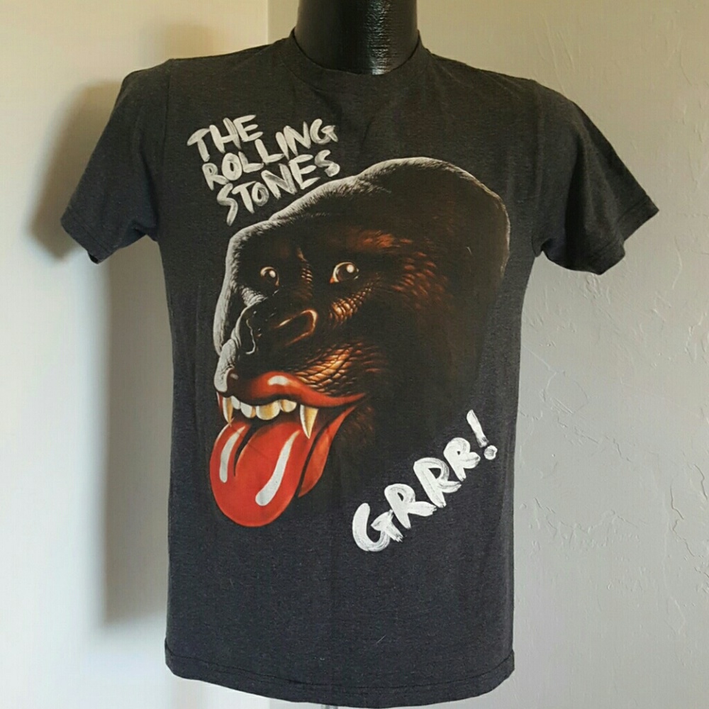 The Rolling Stones gray t -shirt adult women graphic size S/M